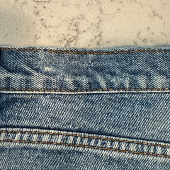 NWT- One Teaspoon Women’s Truckers Mid Waist Relaxed Denim Shorts- Denim Blue 34 - Picture 15 of 15
